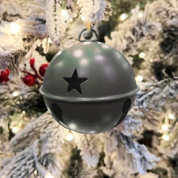 Haute Decor Jingle Bell Christmas Tree Ornaments, 3.35-inch Diameter, 6-Pack - Picture 4 of 8